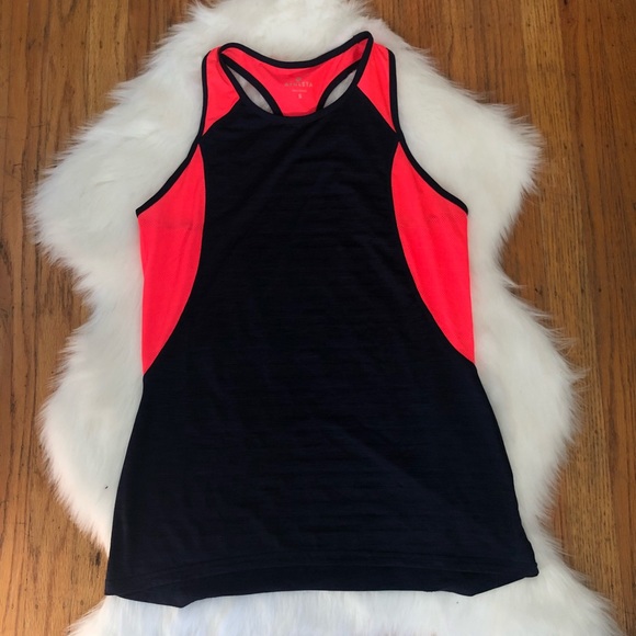 Athleta Tops - Athleta hot pink & navy Spinner racerback tank top